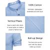 imageCOOFANDY Mens Cotton Linen Henley Shirt Short Sleeve Hippie Casual Band Collar Summer Beach TShirtsBlue