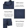 imageCOOFANDY Mens Cotton Linen Henley Shirt Short Sleeve Hippie Casual Band Collar Summer Beach TShirtsNavy Blue