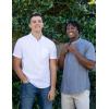 imageCOOFANDY Mens Cotton Linen Henley Shirt Short Sleeve Hippie Casual Beach TShirts with Pocket01white