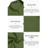 imageCOOFANDY Mens Cotton Linen Henley Shirt Short Sleeve Hippie Casual Beach TShirts with PocketArmy Green