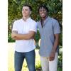 imageCOOFANDY Mens Cotton Linen Henley Shirt Short Sleeve Hippie Casual Beach TShirts with PocketBlack Striped