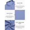 imageCOOFANDY Mens Cotton Linen Henley Shirt Short Sleeve Hippie Casual Beach TShirts with PocketBlue Striped