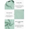 imageCOOFANDY Mens Cotton Linen Henley Shirt Short Sleeve Hippie Casual Beach TShirts with PocketGreen