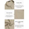 imageCOOFANDY Mens Cotton Linen Henley Shirt Short Sleeve Hippie Casual Beach TShirts with PocketKhaki