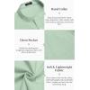 imageCOOFANDY Mens Cotton Linen Henley Shirt Short Sleeve Hippie Casual Beach TShirts with PocketLight Green