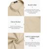imageCOOFANDY Mens Cotton Linen Henley Shirt Short Sleeve Hippie Casual Beach TShirts with PocketLight Khaki