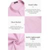imageCOOFANDY Mens Cotton Linen Henley Shirt Short Sleeve Hippie Casual Beach TShirts with PocketPink