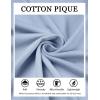 imageCOOFANDY Mens Cotton Pique Polo Shirts Short Sleeve Golf Shirts Basic Casual Collared TShirtLight Blue