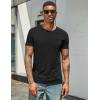 imageCOOFANDY Mens Cotton Pocket Tee Shirts Soft Crew Neck Stretch T Shirt Plain Casual Short Sleeve Summer Basic Tops1 Pack All Black