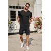 imageCOOFANDY Mens Cotton Pocket Tee Shirts Soft Crew Neck Stretch T Shirt Plain Casual Short Sleeve Summer Basic Tops1 Pack All Black