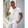imageCOOFANDY Mens Cotton Pocket Tee Shirts Soft Crew Neck Stretch T Shirt Plain Casual Short Sleeve Summer Basic Tops1 Pack All White