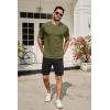 imageCOOFANDY Mens Cotton Pocket Tee Shirts Soft Crew Neck Stretch T Shirt Plain Casual Short Sleeve Summer Basic Tops1 Pack Army Green