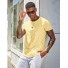 imageCOOFANDY Mens Cotton Pocket Tee Shirts Soft Crew Neck Stretch T Shirt Plain Casual Short Sleeve Summer Basic Tops1 Pack Beige