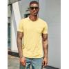 imageCOOFANDY Mens Cotton Pocket Tee Shirts Soft Crew Neck Stretch T Shirt Plain Casual Short Sleeve Summer Basic Tops1 Pack Beige
