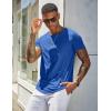 imageCOOFANDY Mens Cotton Pocket Tee Shirts Soft Crew Neck Stretch T Shirt Plain Casual Short Sleeve Summer Basic Tops1 Pack Blue