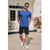 imageCOOFANDY Mens Cotton Pocket Tee Shirts Soft Crew Neck Stretch T Shirt Plain Casual Short Sleeve Summer Basic Tops1 Pack Blue