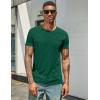 imageCOOFANDY Mens Cotton Pocket Tee Shirts Soft Crew Neck Stretch T Shirt Plain Casual Short Sleeve Summer Basic Tops1 Pack Dark Green