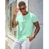 imageCOOFANDY Mens Cotton Pocket Tee Shirts Soft Crew Neck Stretch T Shirt Plain Casual Short Sleeve Summer Basic Tops1 Pack Ice Green