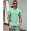 imageCOOFANDY Mens Cotton Pocket Tee Shirts Soft Crew Neck Stretch T Shirt Plain Casual Short Sleeve Summer Basic Tops1 Pack Ice Green