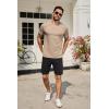 imageCOOFANDY Mens Cotton Pocket Tee Shirts Soft Crew Neck Stretch T Shirt Plain Casual Short Sleeve Summer Basic Tops1 Pack Khaki