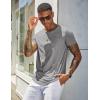imageCOOFANDY Mens Cotton Pocket Tee Shirts Soft Crew Neck Stretch T Shirt Plain Casual Short Sleeve Summer Basic Tops1 Pack Light Grey