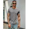 imageCOOFANDY Mens Cotton Pocket Tee Shirts Soft Crew Neck Stretch T Shirt Plain Casual Short Sleeve Summer Basic Tops1 Pack Light Grey