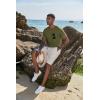 imageCOOFANDY Mens Cotton Pocket Tee Shirts Soft Crew Neck Stretch T Shirt Plain Casual Short Sleeve Summer Basic Tops2 Packblackarmy Green