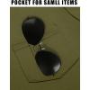 imageCOOFANDY Mens Cotton Pocket Tee Shirts Soft Crew Neck Stretch T Shirt Plain Casual Short Sleeve Summer Basic Tops2 Packblackarmy Green