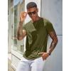 imageCOOFANDY Mens Cotton Pocket Tee Shirts Soft Crew Neck Stretch T Shirt Plain Casual Short Sleeve Summer Basic Tops2 Packblackarmy Green