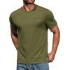 imageCOOFANDY Mens Cotton Pocket Tee Shirts Soft Crew Neck Stretch T Shirt Plain Casual Short Sleeve Summer Basic Tops2 Packdrak Greyarmy Green