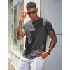 imageCOOFANDY Mens Cotton Pocket Tee Shirts Soft Crew Neck Stretch T Shirt Plain Casual Short Sleeve Summer Basic Tops2 Packdrak Greyarmy Green
