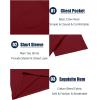 imageCOOFANDY Mens Cotton Pocket Tee Shirts Soft Crew Neck Stretch T Shirt Plain Casual Short Sleeve Summer Basic Tops2 Packwine Rednavy Blue