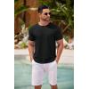 imageCOOFANDY Mens Crew Neck T Shirt Short Sleeve Casual Summer Basic Tee Slim Fit Workout TShirtBblackDark Gray2 Pack