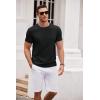 imageCOOFANDY Mens Crew Neck T Shirt Short Sleeve Casual Summer Basic Tee Slim Fit Workout TShirtBblackDark Gray2 Pack