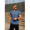 imageCOOFANDY Mens Crew Neck T Shirt Short Sleeve Casual Summer Basic Tee Slim Fit Workout TShirtBlue