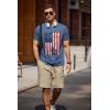 imageCOOFANDY Mens Crew Neck T Shirt Short Sleeve Casual Summer Basic Tee Slim Fit Workout TShirtBlue Red White Flag