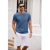 imageCOOFANDY Mens Crew Neck T Shirt Short Sleeve Casual Summer Basic Tee Slim Fit Workout TShirtBlue Tees