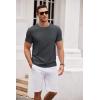imageCOOFANDY Mens Crew Neck T Shirt Short Sleeve Casual Summer Basic Tee Slim Fit Workout TShirtDark Gray