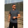 imageCOOFANDY Mens Crew Neck T Shirt Short Sleeve Casual Summer Basic Tee Slim Fit Workout TShirtDark Gray