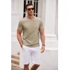 imageCOOFANDY Mens Crew Neck T Shirt Short Sleeve Casual Summer Basic Tee Slim Fit Workout TShirtKhaki
