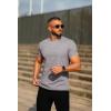 imageCOOFANDY Mens Crew Neck T Shirt Short Sleeve Casual Summer Basic Tee Slim Fit Workout TShirtLight Gray