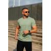imageCOOFANDY Mens Crew Neck T Shirt Short Sleeve Casual Summer Basic Tee Slim Fit Workout TShirtLight Green