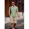 imageCOOFANDY Mens Crew Neck T Shirt Short Sleeve Casual Summer Basic Tee Slim Fit Workout TShirtLight Green