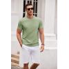 imageCOOFANDY Mens Crew Neck T Shirt Short Sleeve Casual Summer Basic Tee Slim Fit Workout TShirtLight Green