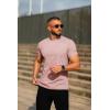 imageCOOFANDY Mens Crew Neck T Shirt Short Sleeve Casual Summer Basic Tee Slim Fit Workout TShirtLight Pink
