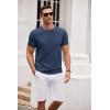 imageCOOFANDY Mens Crew Neck T Shirt Short Sleeve Casual Summer Basic Tee Slim Fit Workout TShirtNavy Blue