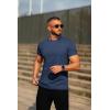 imageCOOFANDY Mens Crew Neck T Shirt Short Sleeve Casual Summer Basic Tee Slim Fit Workout TShirtNavy Blue