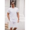 imageCOOFANDY Mens Crew Neck T Shirt Short Sleeve Casual Summer Basic Tee Slim Fit Workout TShirtWhite
