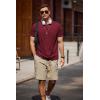 imageCOOFANDY Mens Crew Neck T Shirt Short Sleeve Casual Summer Basic Tee Slim Fit Workout TShirtWine Red