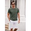 imageCOOFANDY Mens Crew Neck T Shirt Short Sleeve Casual Summer Basic Tee Slim Fit Workout TShirtYblackArmy Green2 Pack